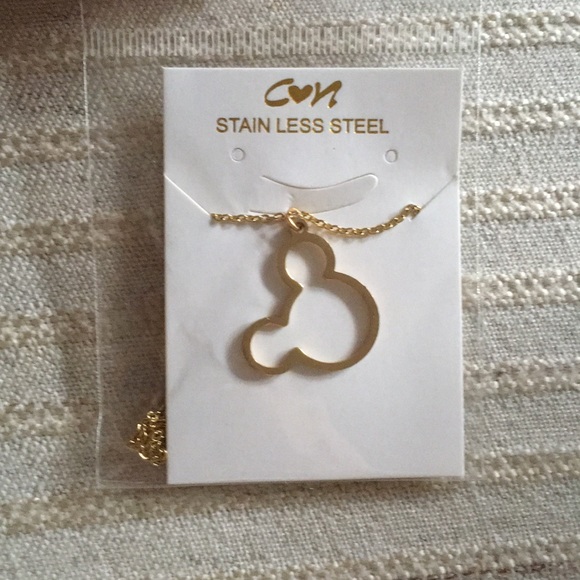 Gold Colored Mickey Mouse Disney Necklace - Picture 2 of 3